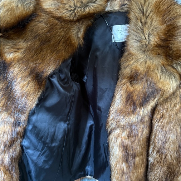 Zara Brown Teddy Jacket Plush Hip-Length Design - Picture 5 of 9